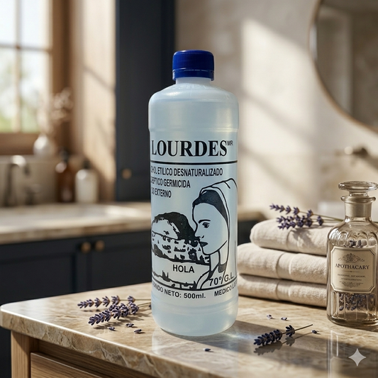 Alcohol Desnaturalizado 70° Lourdes 500mL - Caja Con 24 Piezas