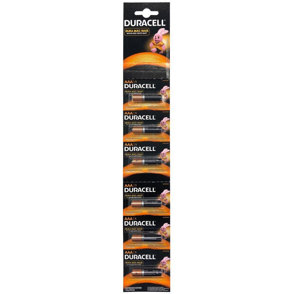 Pilas Duracell AAA Exhibidor Con 6 Unidades