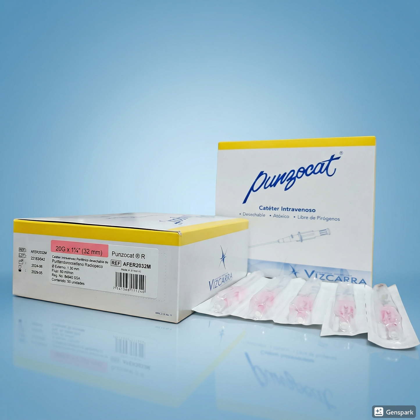 Catéter Punzocat #20 Rosa VIZCARRA - C/50 Unidades