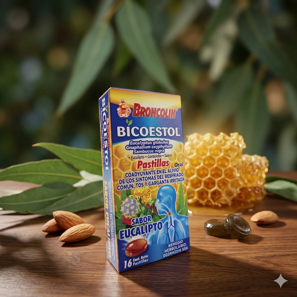 Pastillas Broncolin Sabor Eucalipto Con 16 Pastillas
