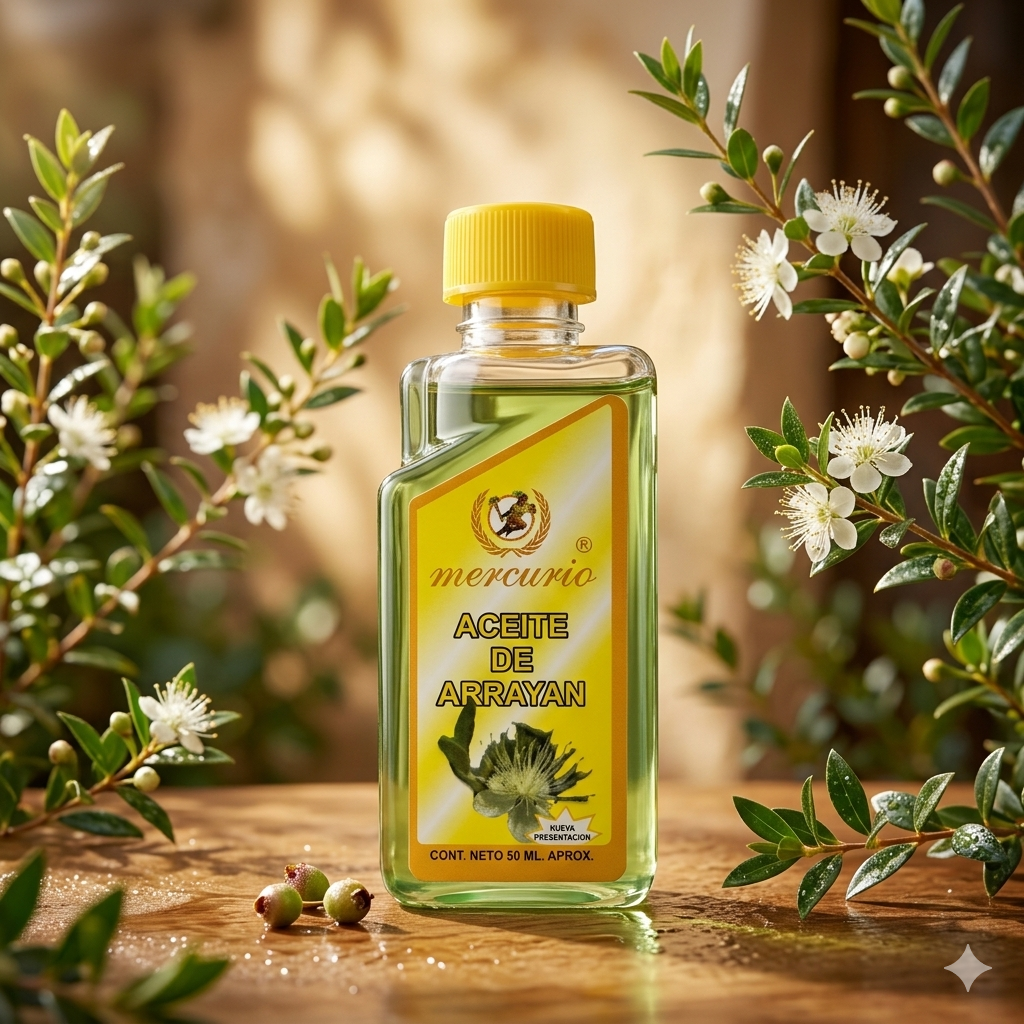 Aceite De Arrayan 50mL Marca MERCURIO Paquete Con 25 Piezas