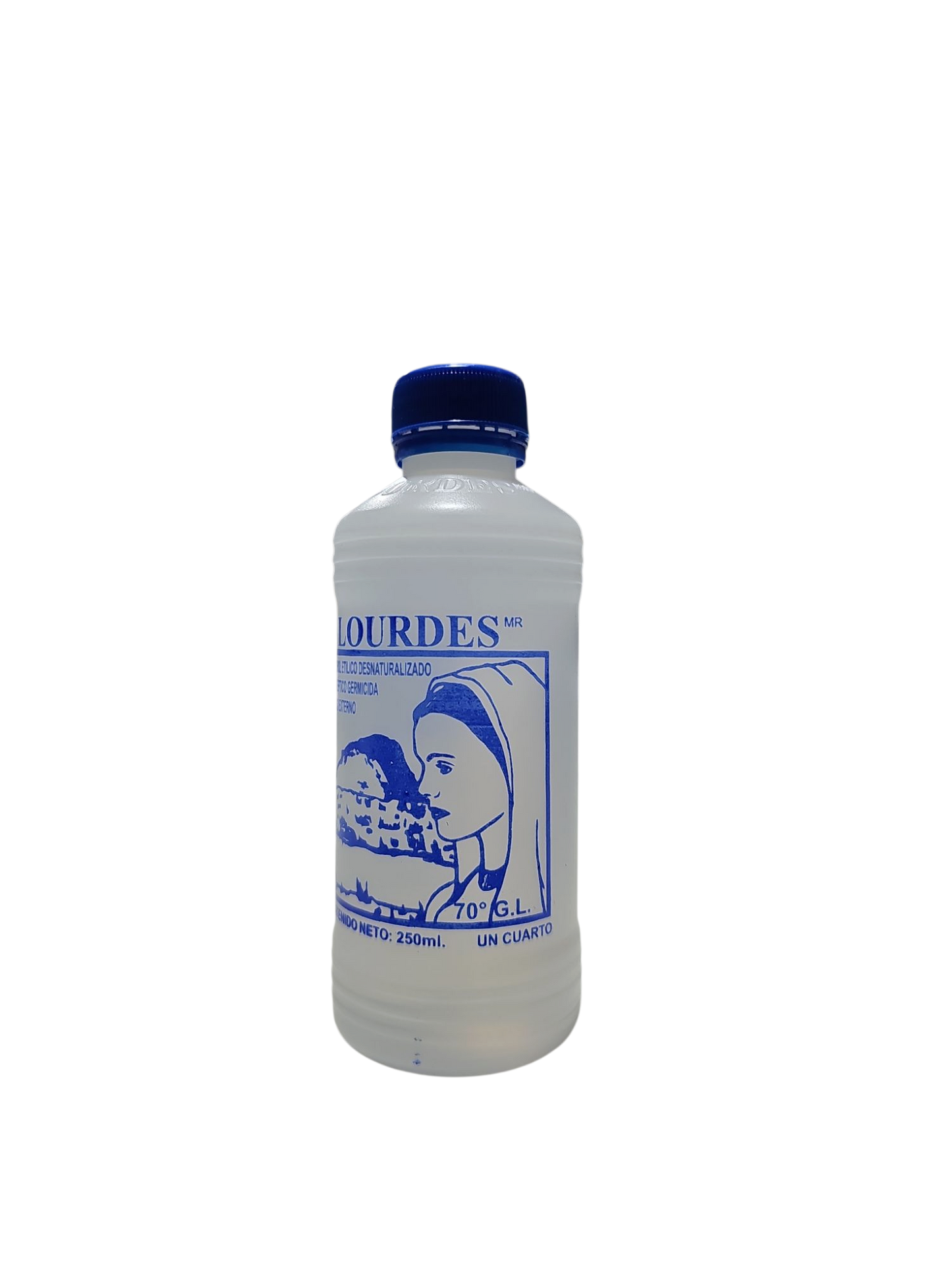 Alcohol Desnaturalizado 70° Lourdes 250mL - Pieza
