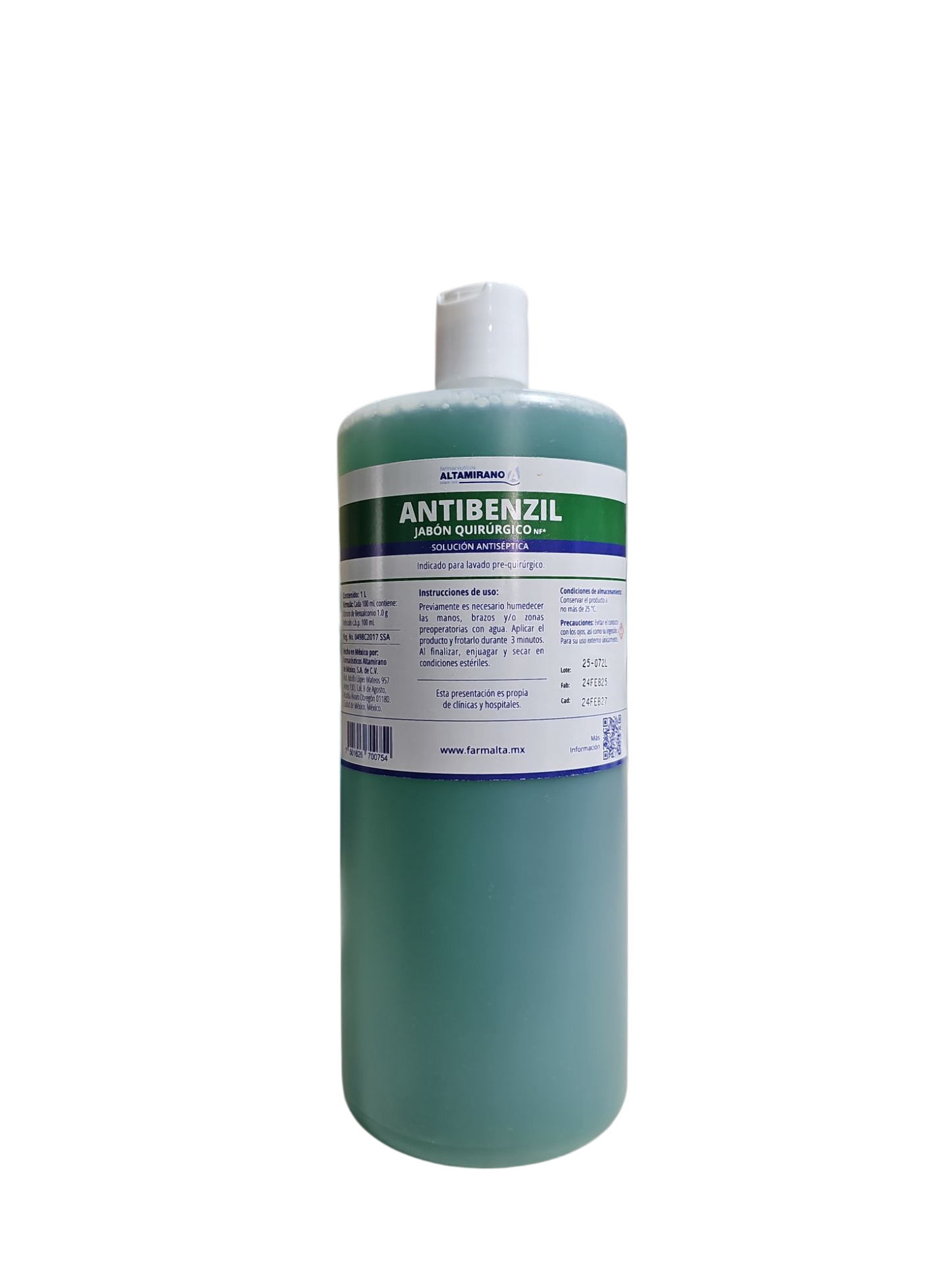 Jabón Quirúrgico Antibenzil Altamirano 1000mL (1 Litro)