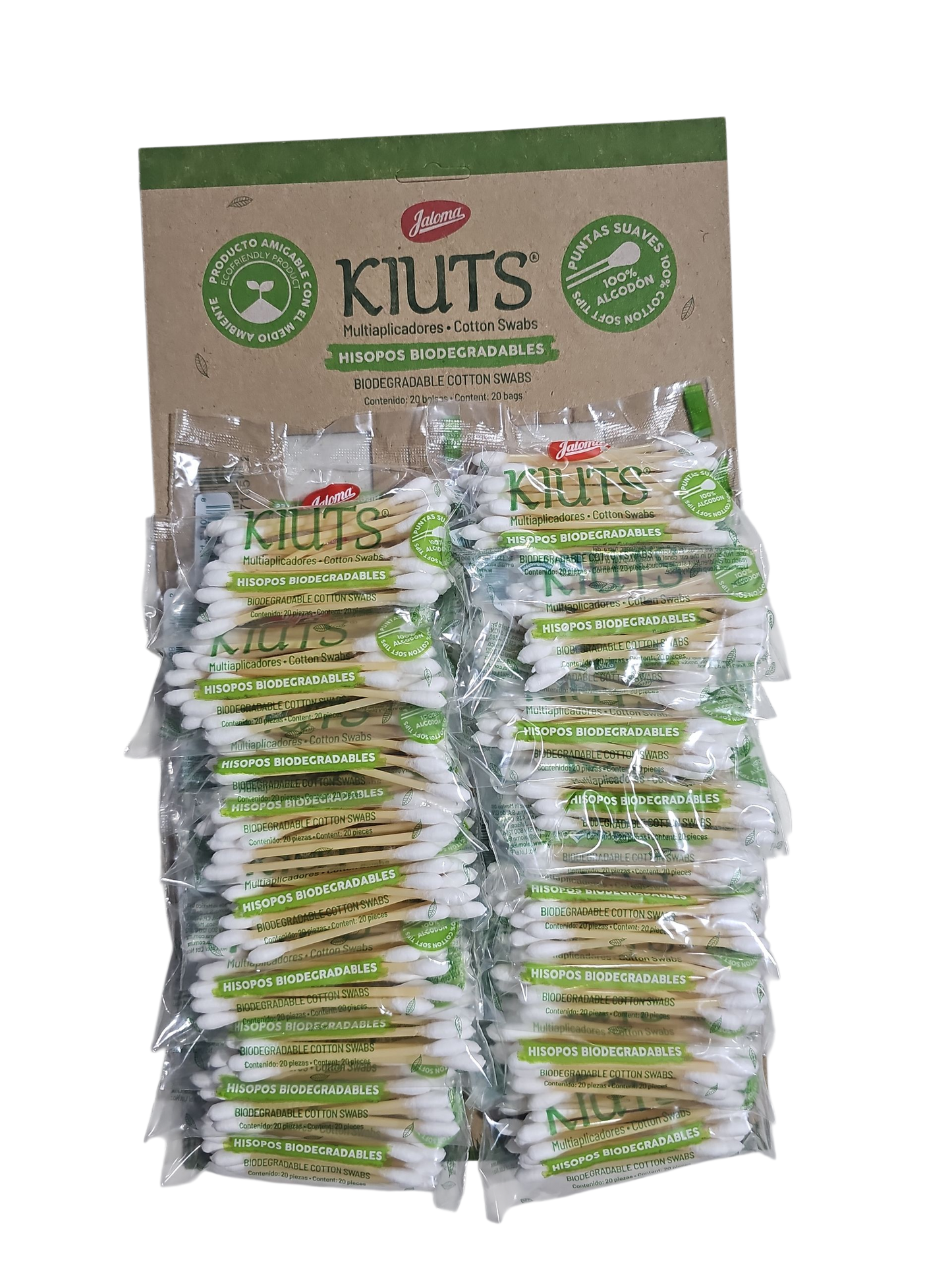Cotonetes Kiuts Jaloma Exhibidor (20x20)