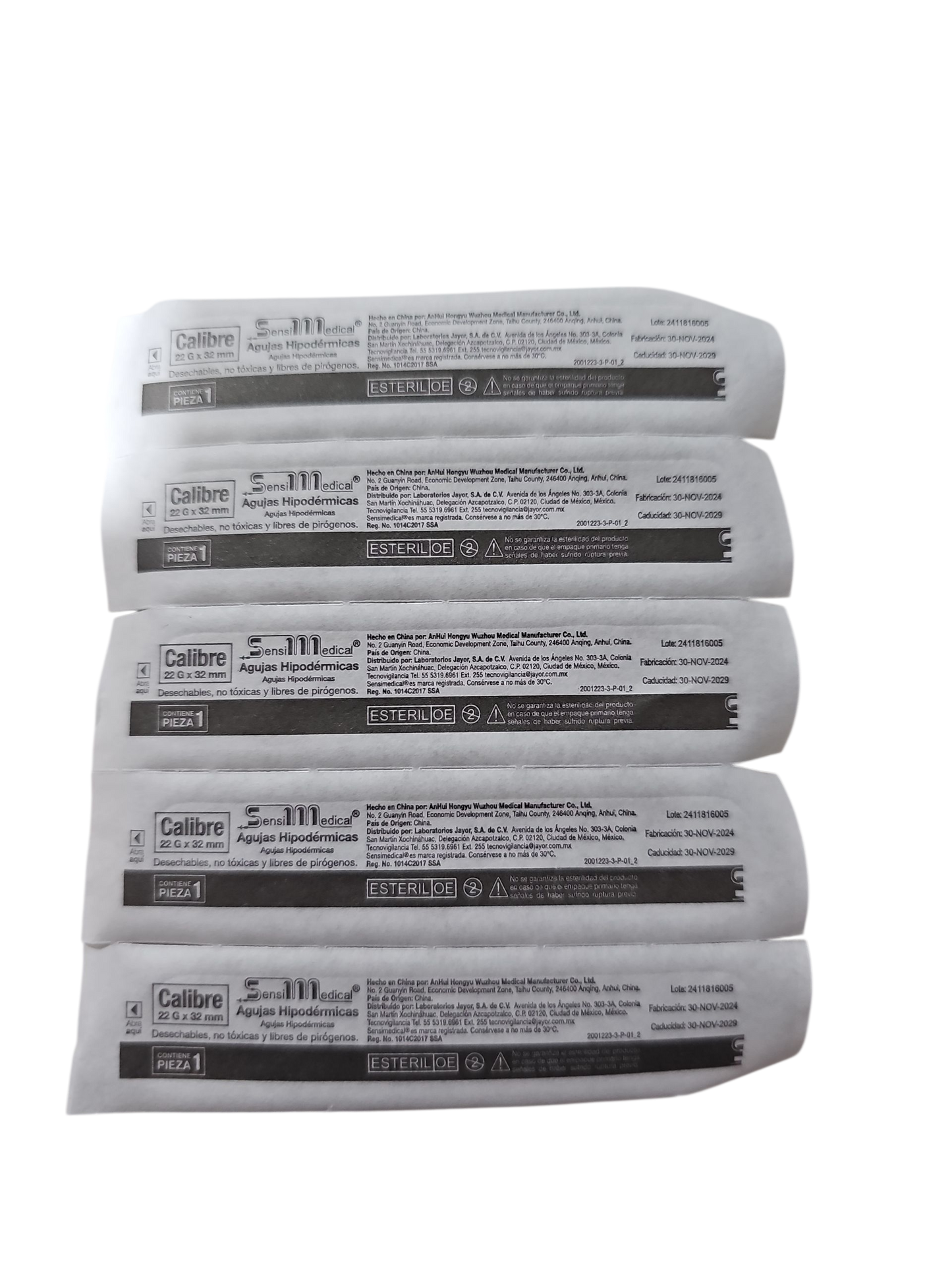 Aguja Hipodermica Negra 22g X 32mm Sensi Medical Caja C/100