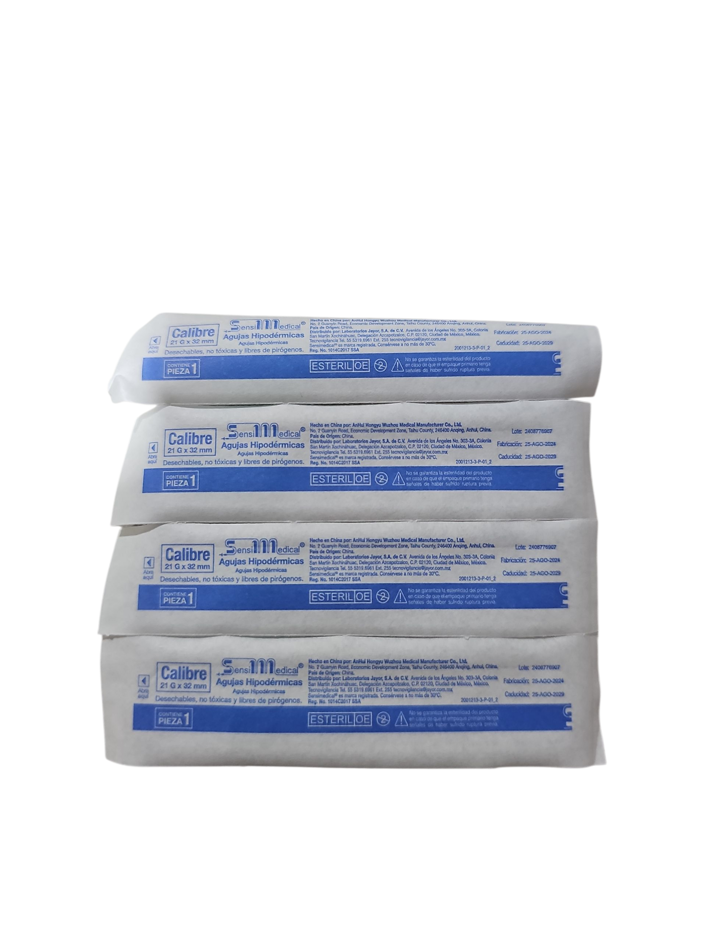 Aguja Hipodermica Verde 21g X 32mm Sensi Medical Caja C/100