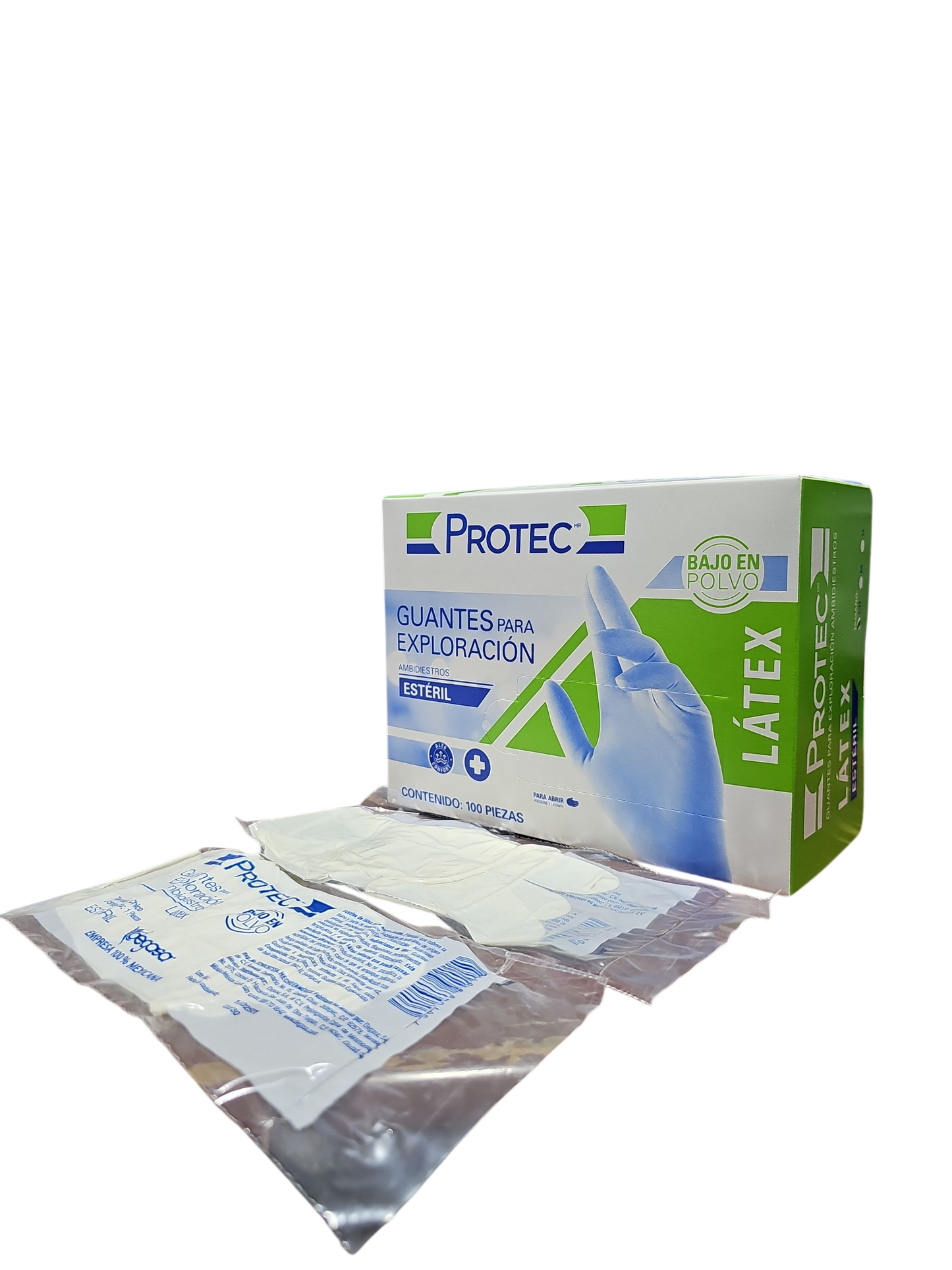 Guante PROTEC Estéril Látex (Chico) -Paquete de 100 Piezas