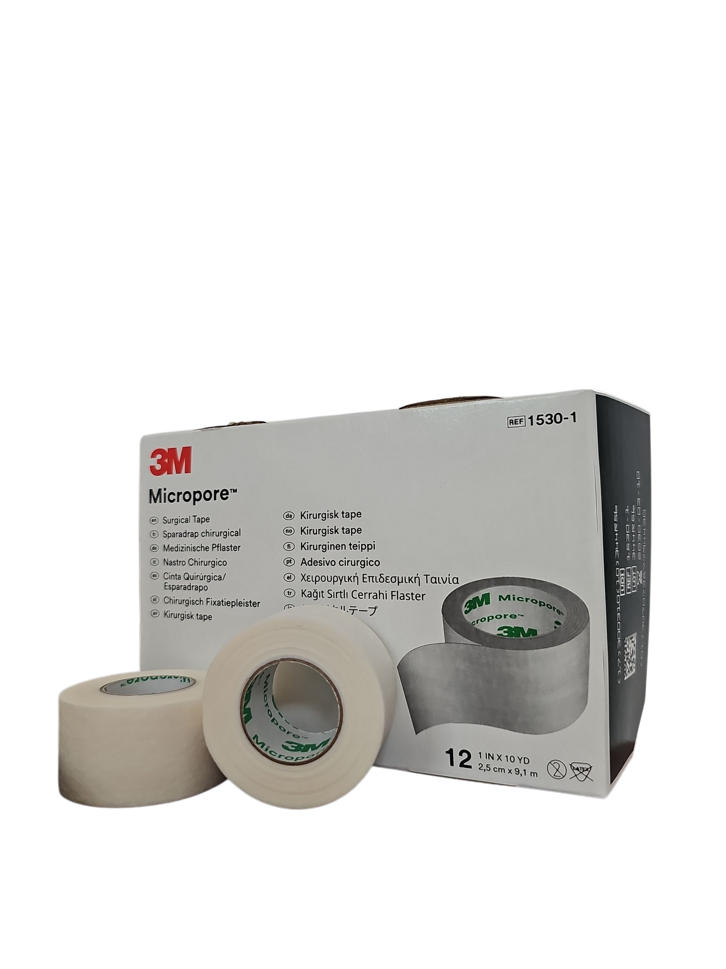 Cinta Micropore 3M 1" Blanco Caja C/12 Unidades