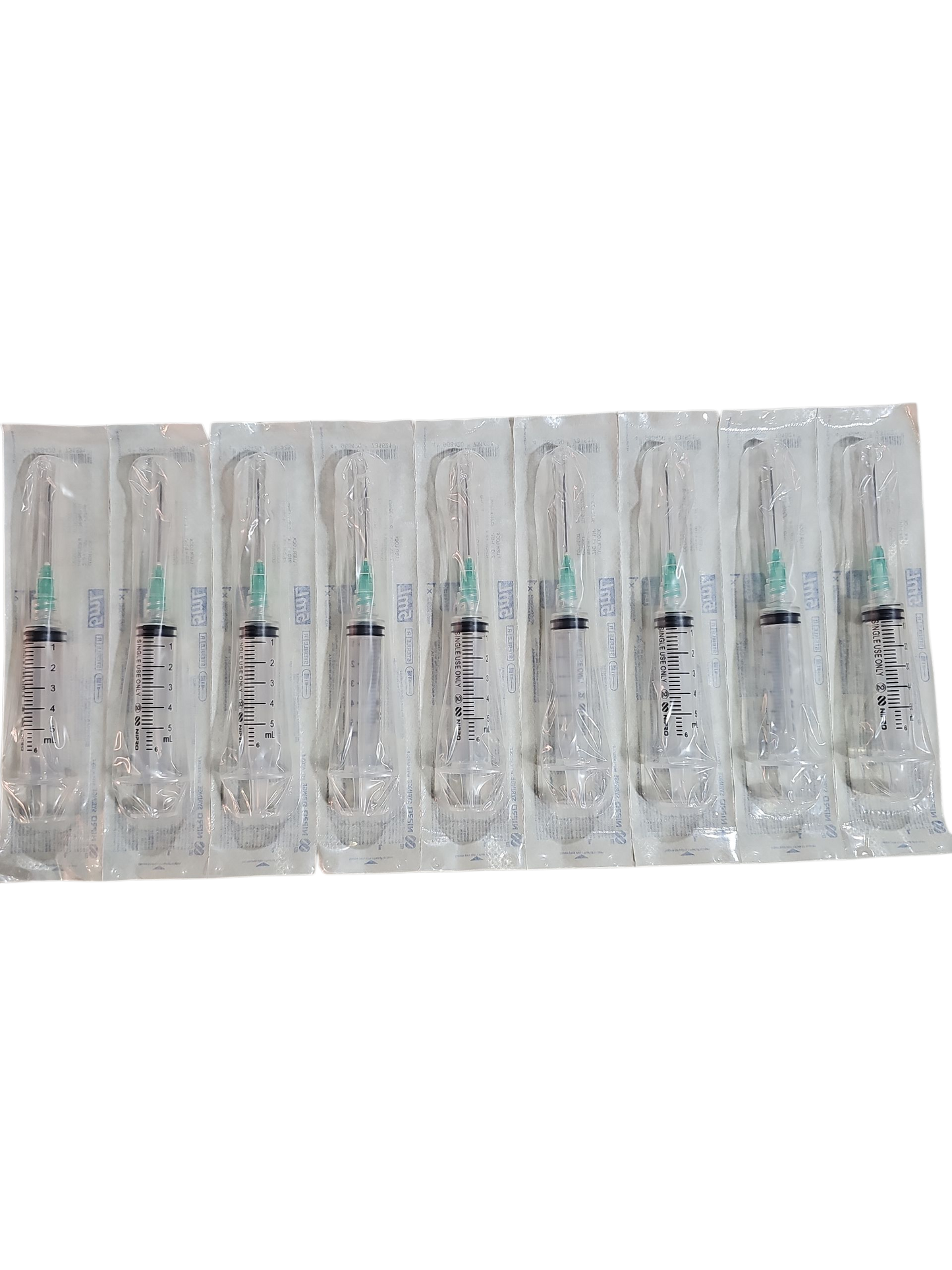 Jeringa Nipro 5mL Verde - Paquete de 100 Piezas