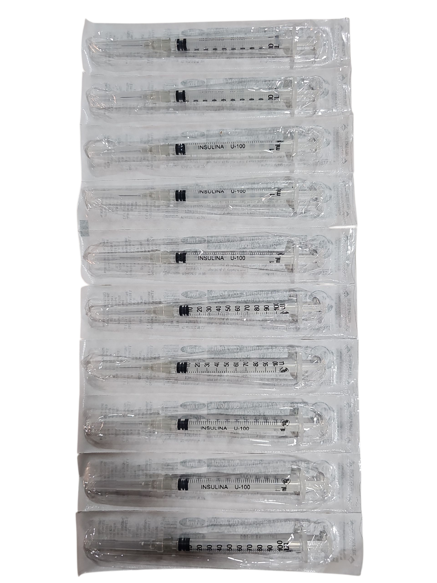 Jeringa Para Insulina Con Aguja 1mL Gris DL - Paquete Con 200 Piezas