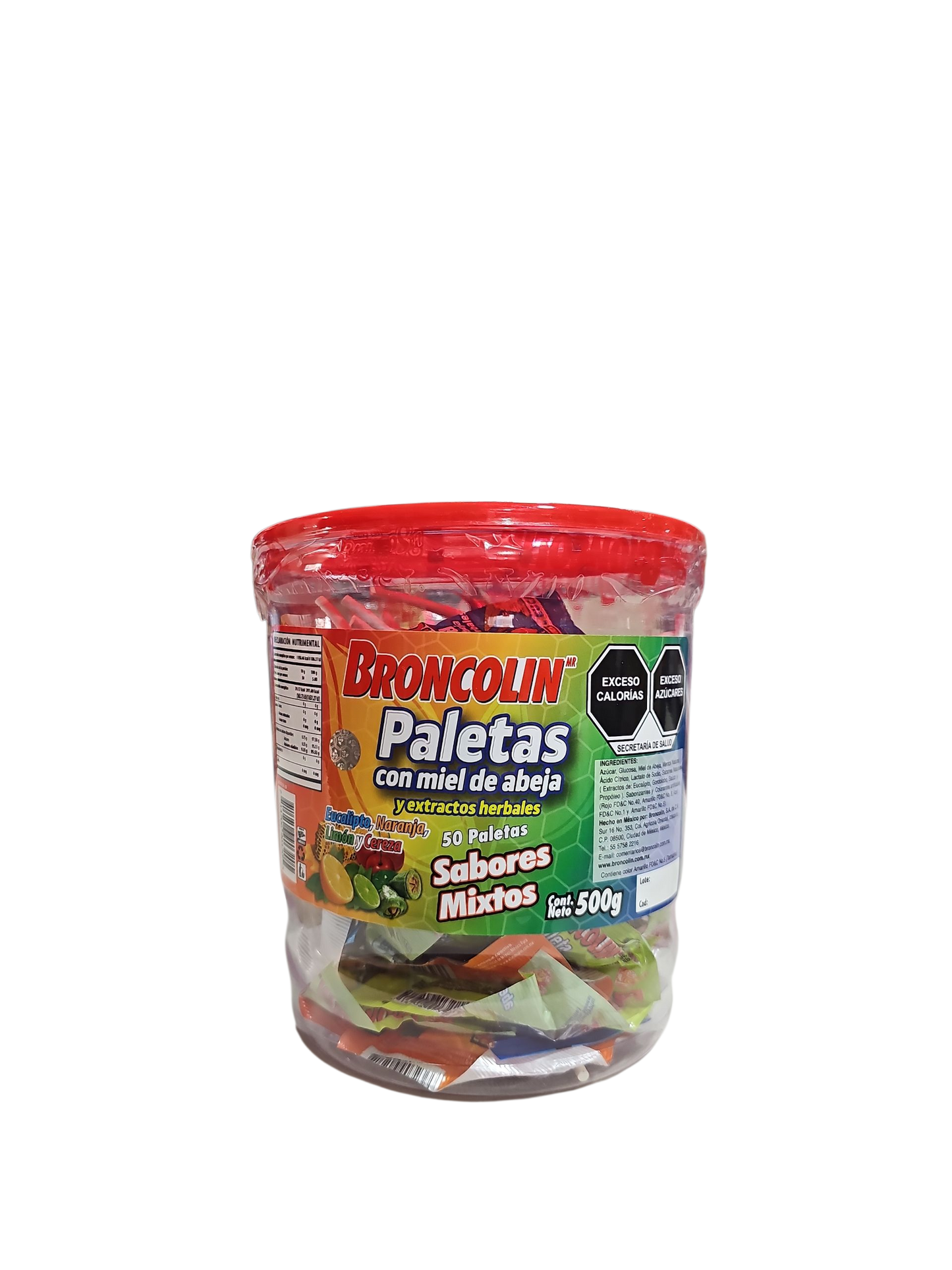 Paletas Broncolin Tarro C/50 Piezas