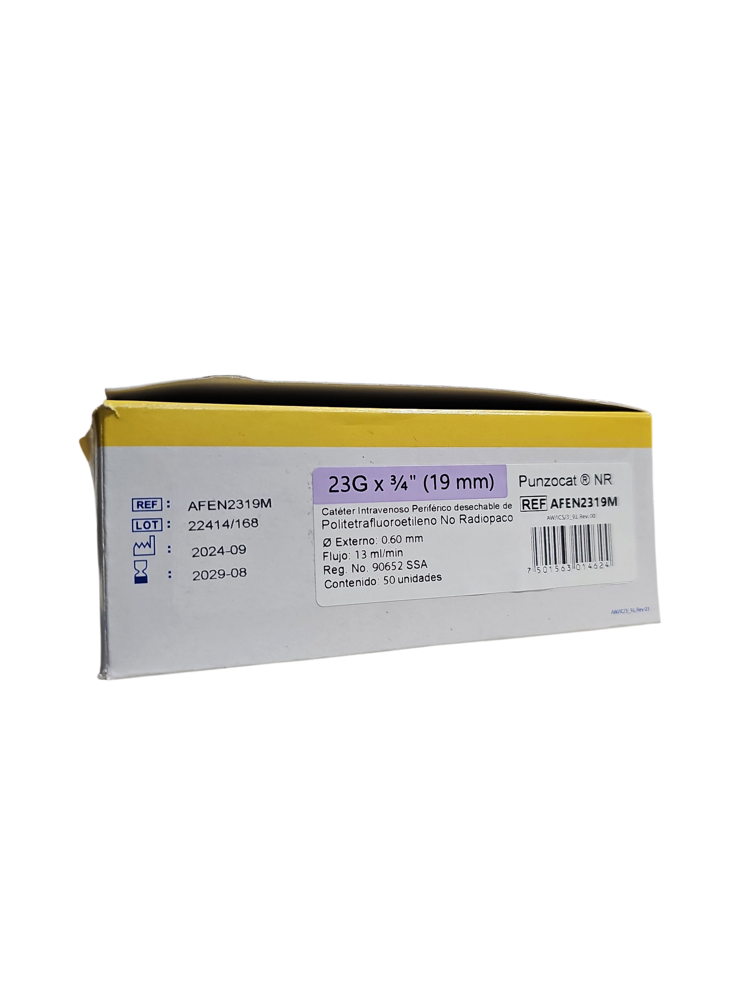 Catéter Punzocat #23 Morado VIZCARRA - C/50 Unidades