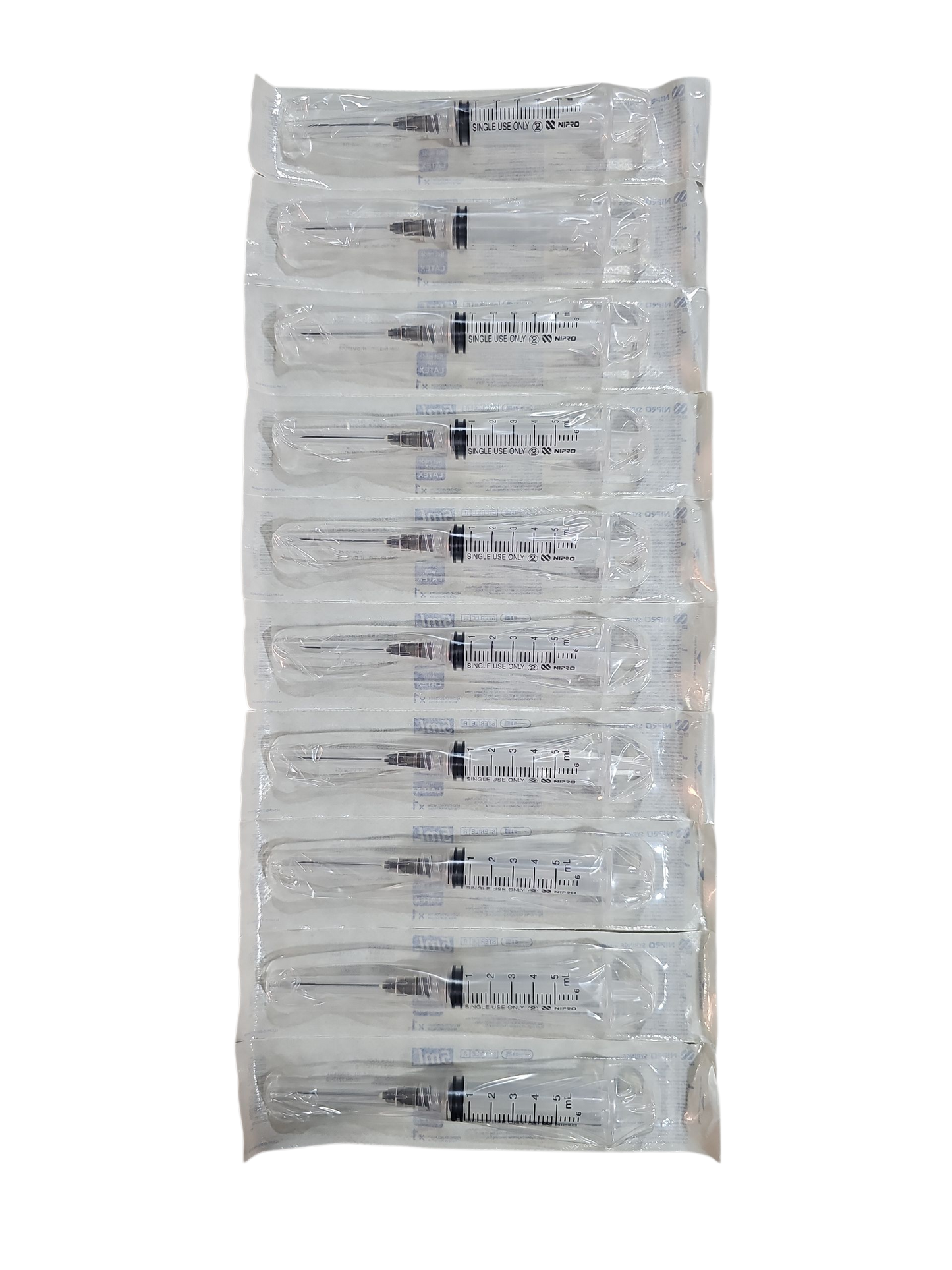 Jeringa Nipro 5mL Negra - Paquete de 100 Piezas