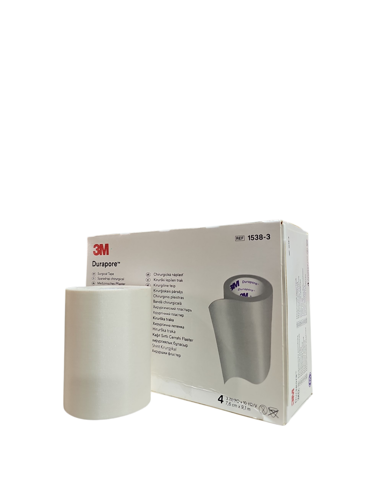 Tela Adhesiva Durapore 3M 7.6cm X 9.1m (3'') Caja C/4 Piezas