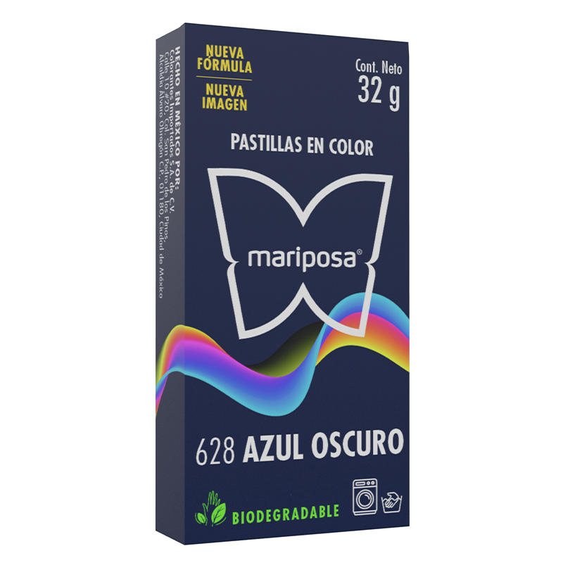 Colorante Textil Mariposa- Azul Oscuro (5 piezas)