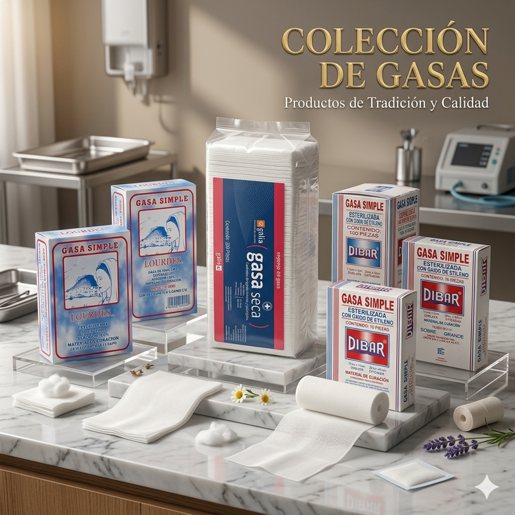 Gasas (Jaloma, Lourdes, Dibar y gasas sin esterilizar)