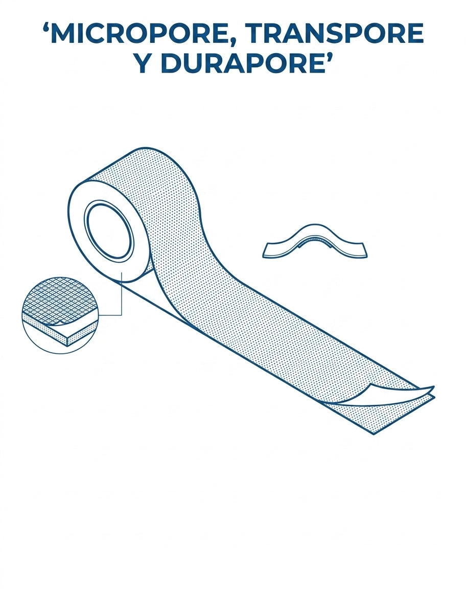 3M Micropore/Transpore/Durapore/Tela Adhesiva