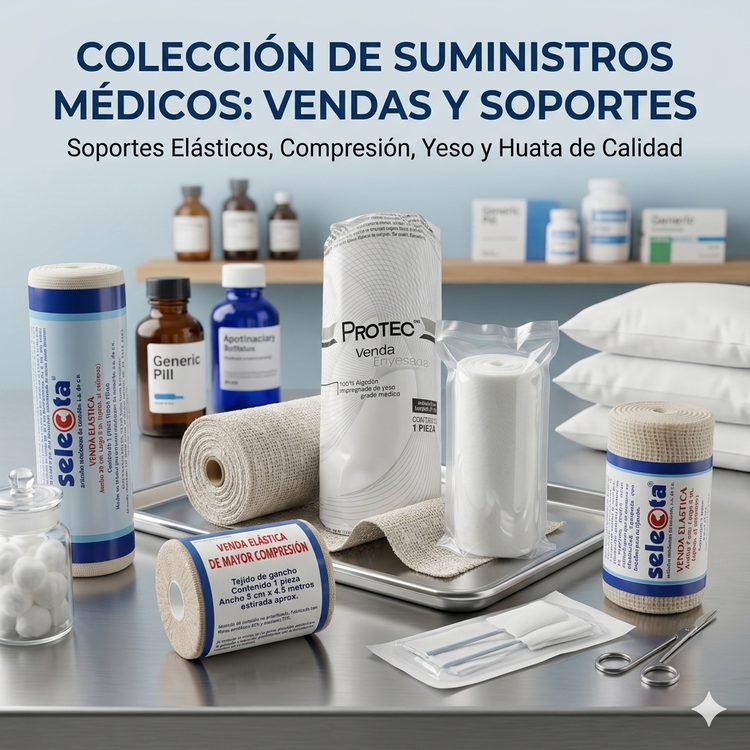 Vendas Elásticas, Huata, Yeso, Compresión