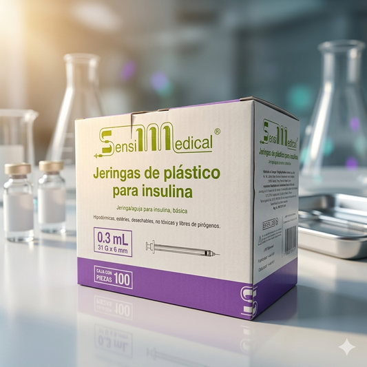 Jeringa Para Insulina 0.3mL Caja Con 100 Piezas SENSI MEDICAL
