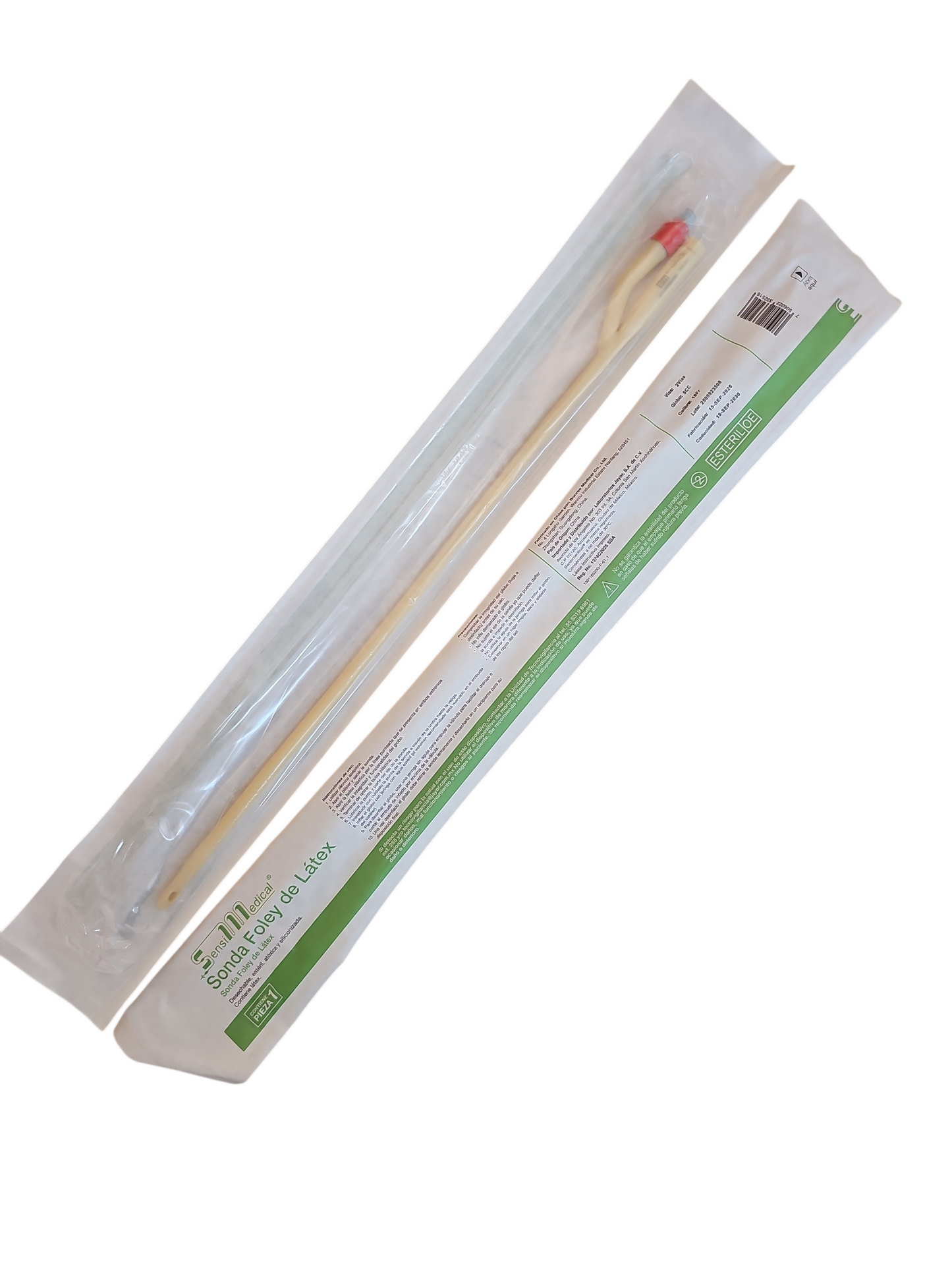 Sonda Foley de Látex #18 SENSIMEDICAL Caja Con 10 Piezas