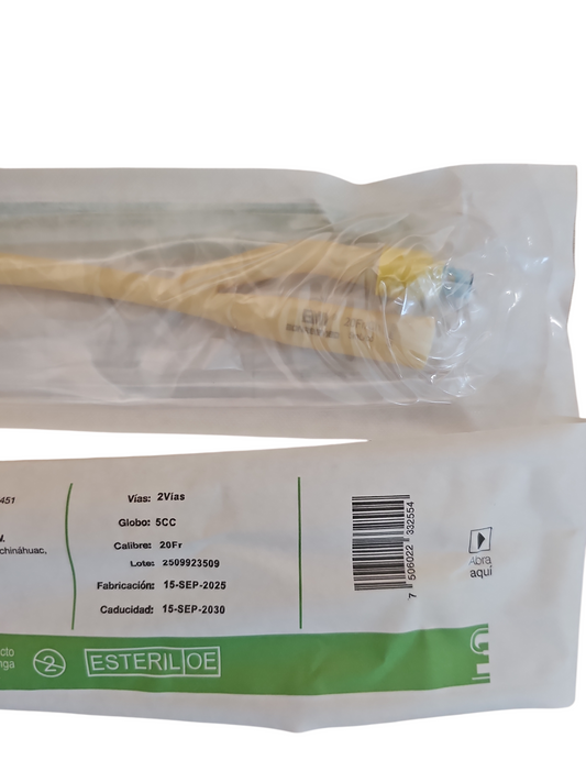 Sonda Foley de Látex #20 SENSIMEDICAL Caja Con 10 Piezas