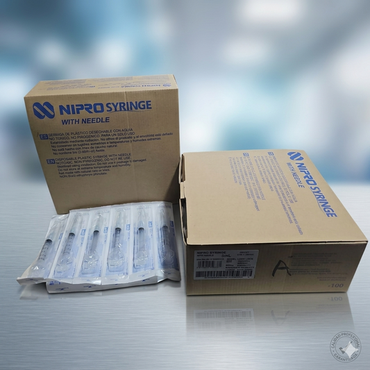 Jeringa Nipro 3mL Azul Caja Con 100 Piezas