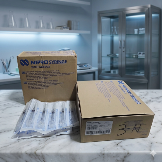 Jeringa Nipro 3mL Negra Caja Con 100 Piezas