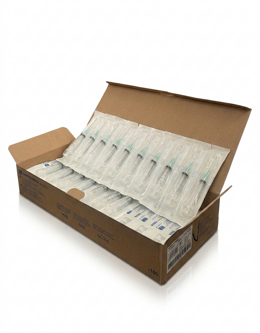Jeringa Nipro 5mL Verde Caja Con 100 Piezas