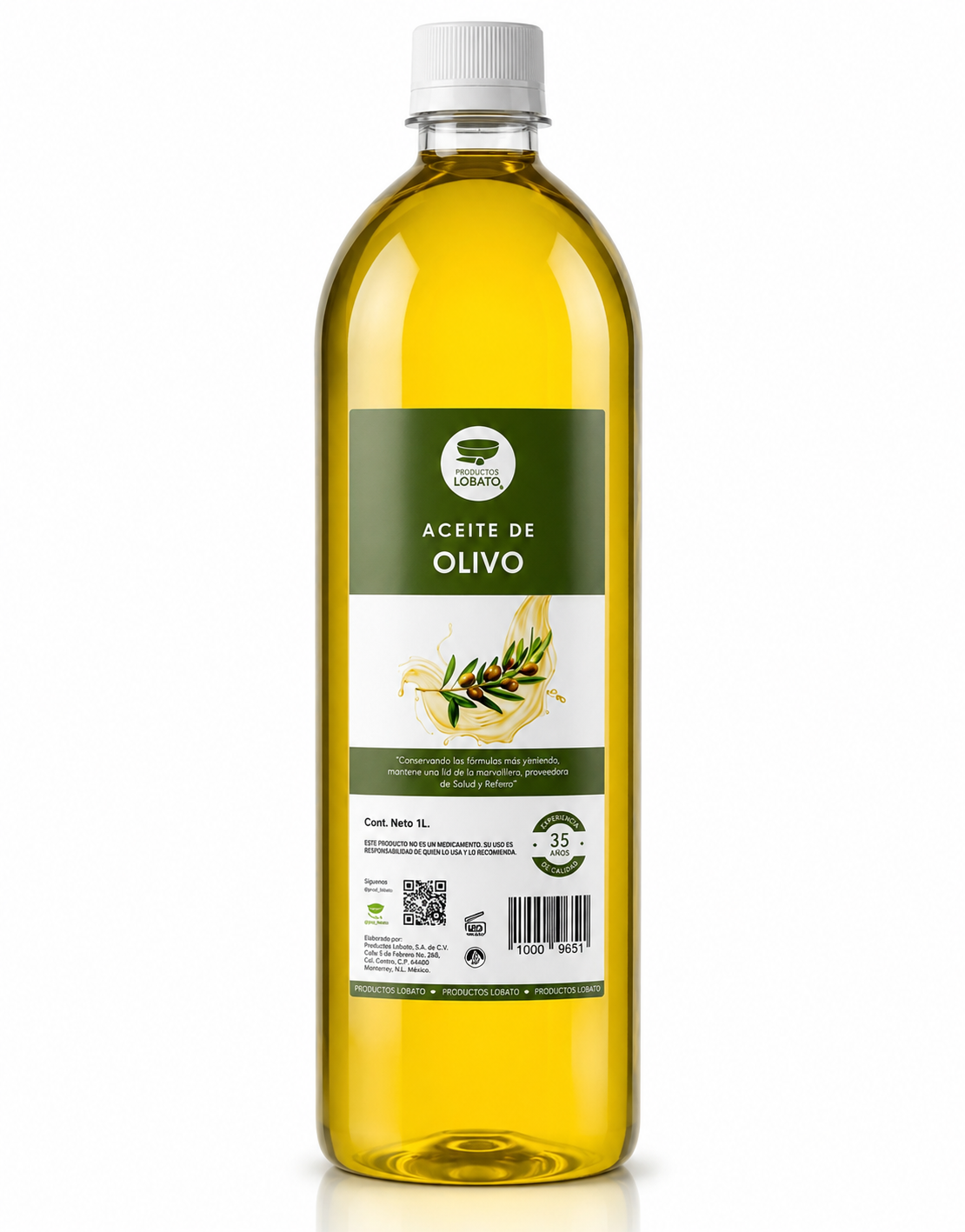 Aceite de Olivo 1 Litro Marca Lobato