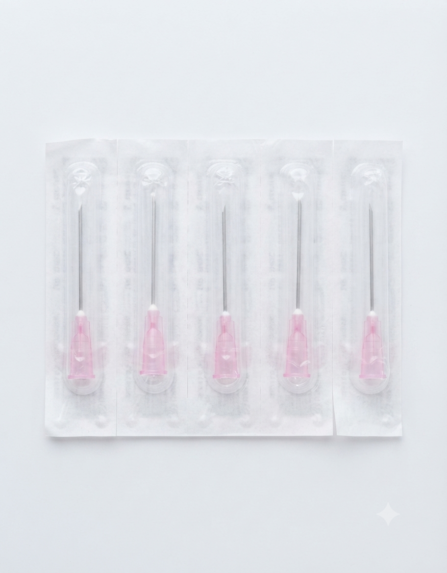 Aguja Hipodermica Rosa 18g X 32mm Nipro Caja C/100