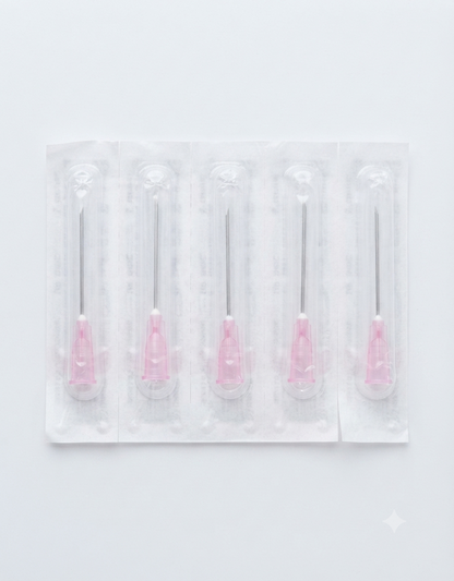 Aguja Hipodermica Rosa 18g X 32mm Nipro Caja C/100