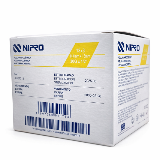 Aguja Hipodermica Amarilla 30g X 13mm Nipro Caja C/100