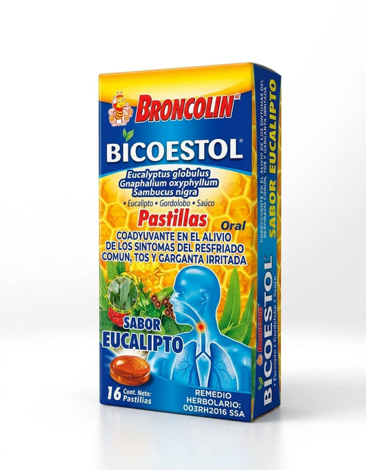 Pastillas Broncolin Sabor Eucalipto Con 16 Pastillas
