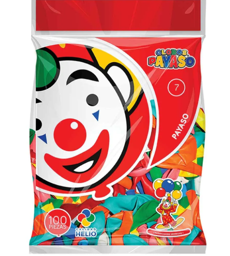 Globo Payaso #7 - Bolsa de 100 Piezas