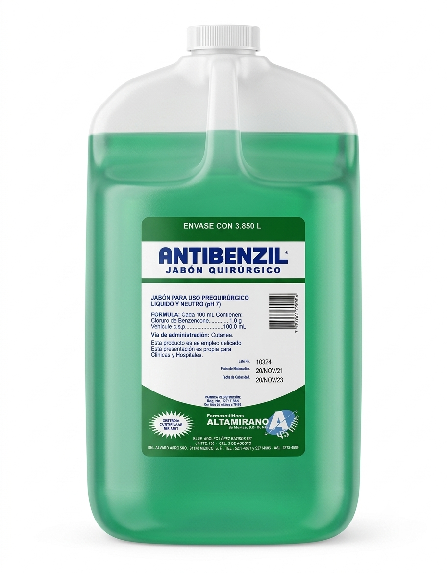 Jabón Quirúrgico Antibenzil Altamirano Galón (3.85L)
