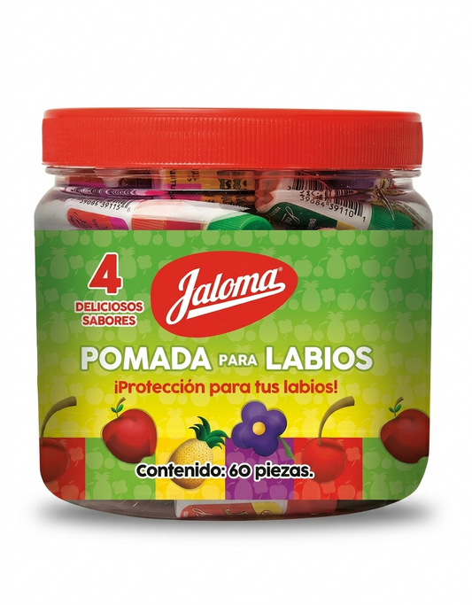 Pomada Para Labios Con 60 Piezas Vitrolero Marca JALOMA
