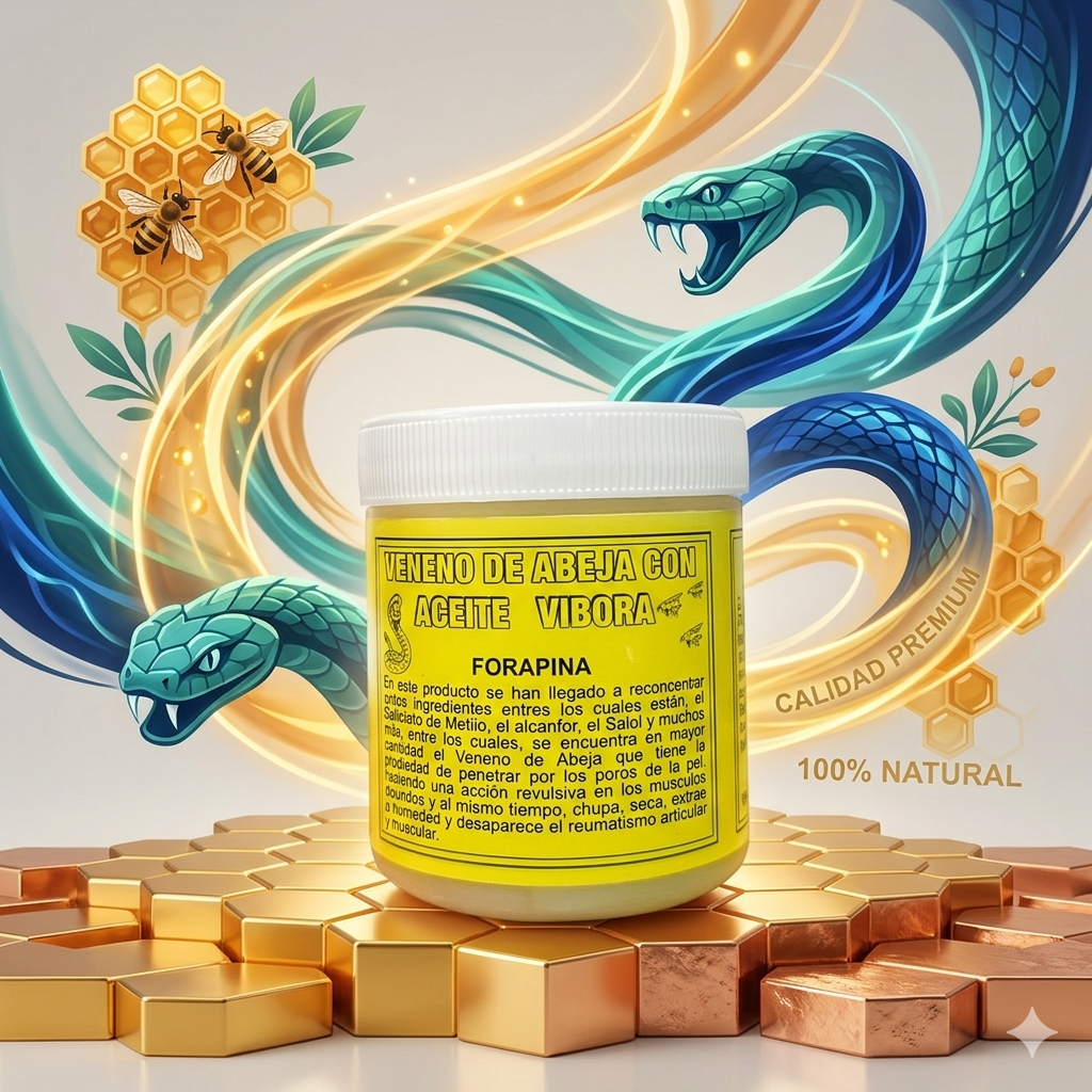 Pomada De Veneno De Abeja Con Aceite De Vibora 100 Gramos - Pieza