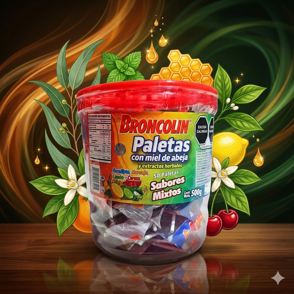 Paletas Broncolin Tarro Con 50 Piezas