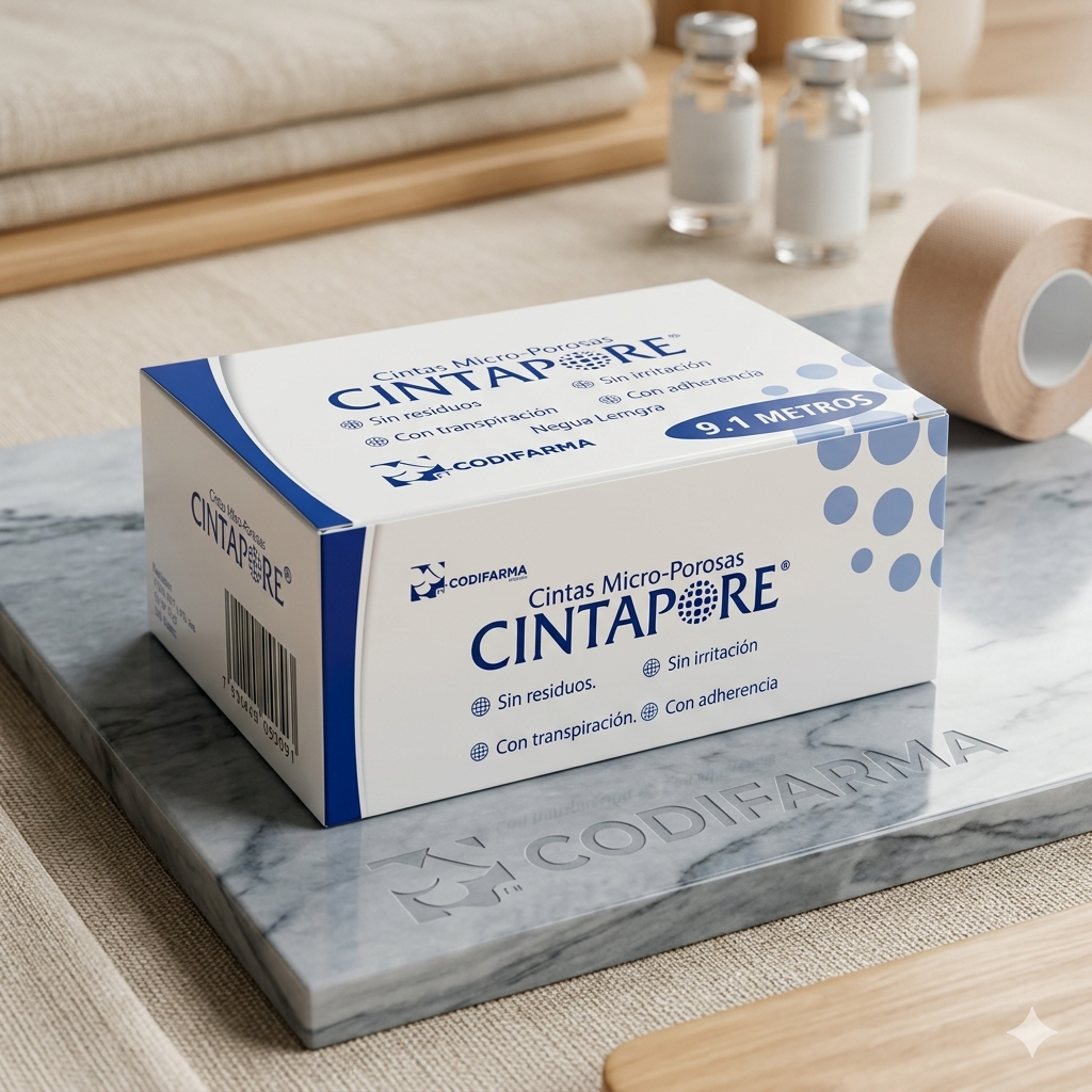 Cinta Micropore Cintapore 1'' Blanco Caja Con 12 Unidades