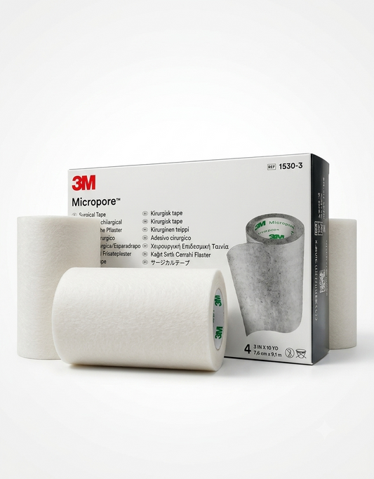 Cinta Micropore 3M 3'' Blanco Caja C/4 Unidades