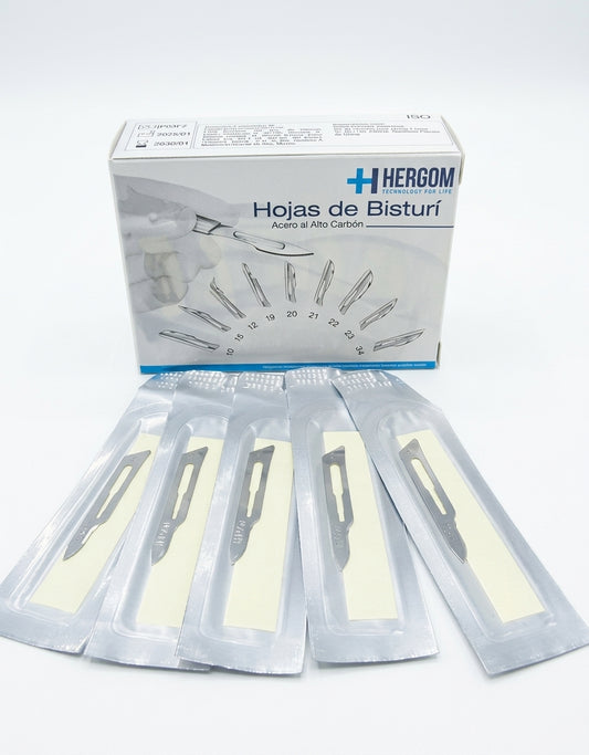 Navaja/Hoja Para Bisturi #15 Hergom C/100 Unidades