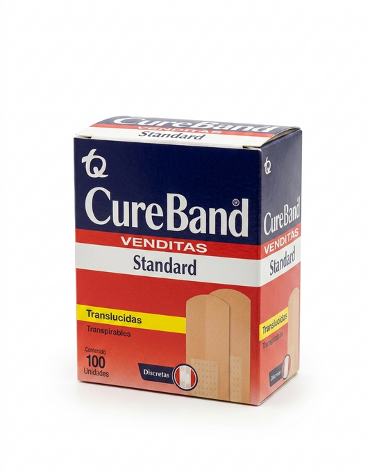 Curitas Venditas Traslucidas CUREBAND Con 100 Piezas