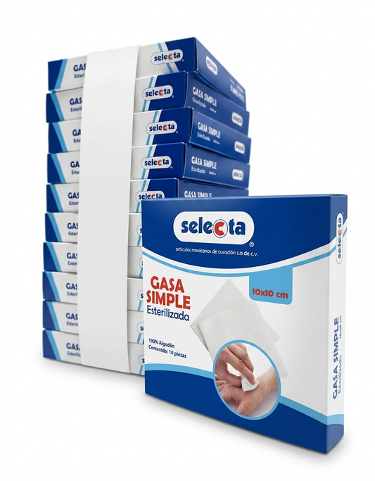 Gasa Estéril Selecta 10x10 cm Con 10 Sobres