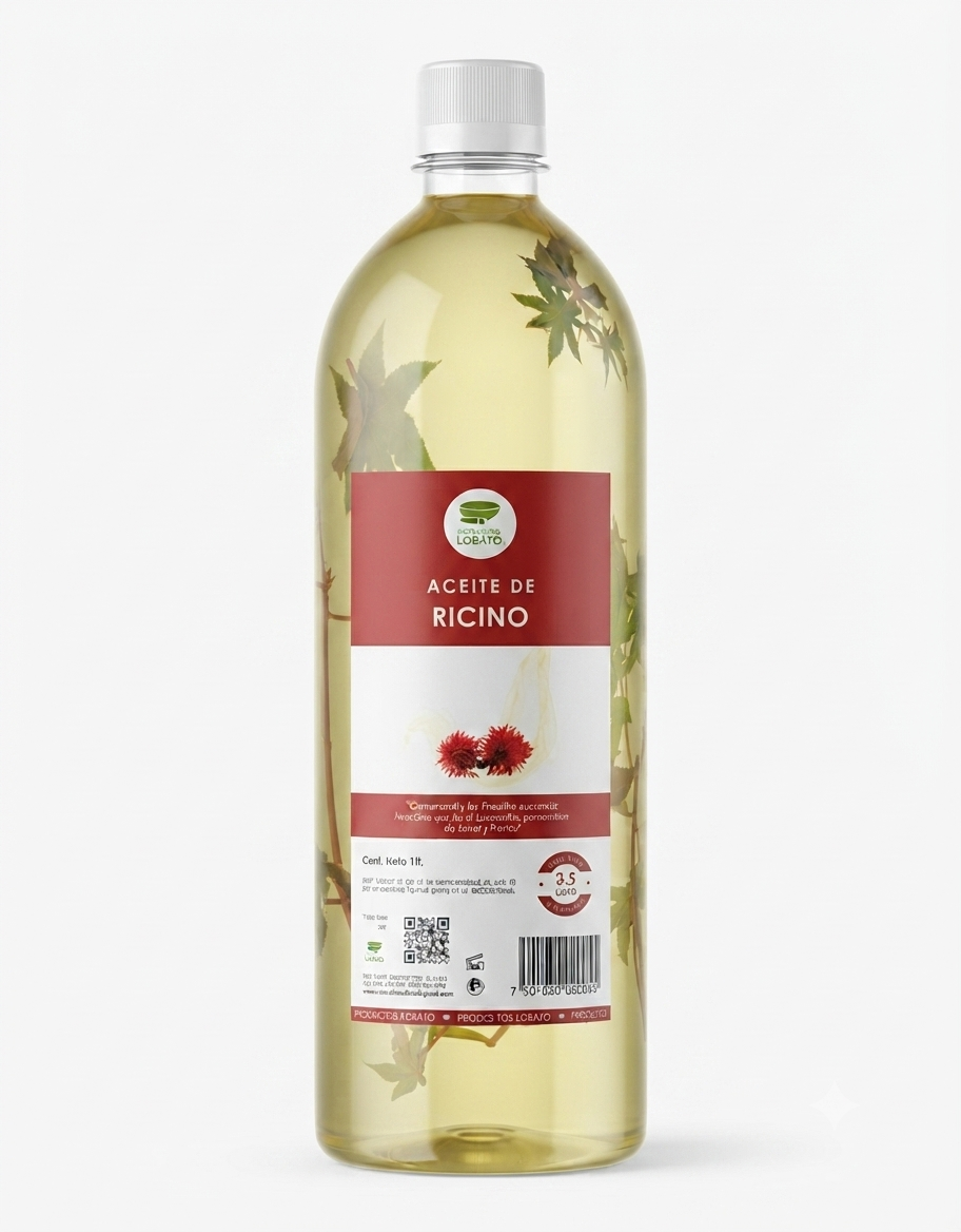 Aceite Ricino 1 Litro Marca Lobato