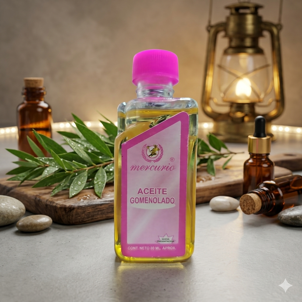 Aceite Gomenolado 50mL Marca MERCURIO Paquete Con 25 Piezas