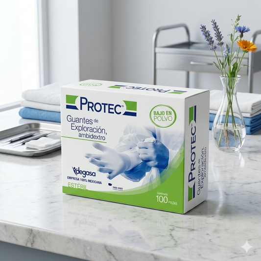 Guante PROTEC Estéril Látex (Chico) Caja Con 100 Piezas