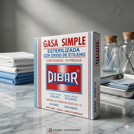 Gasa Estéril Dibar 10x10 cm Con 10 Sobres