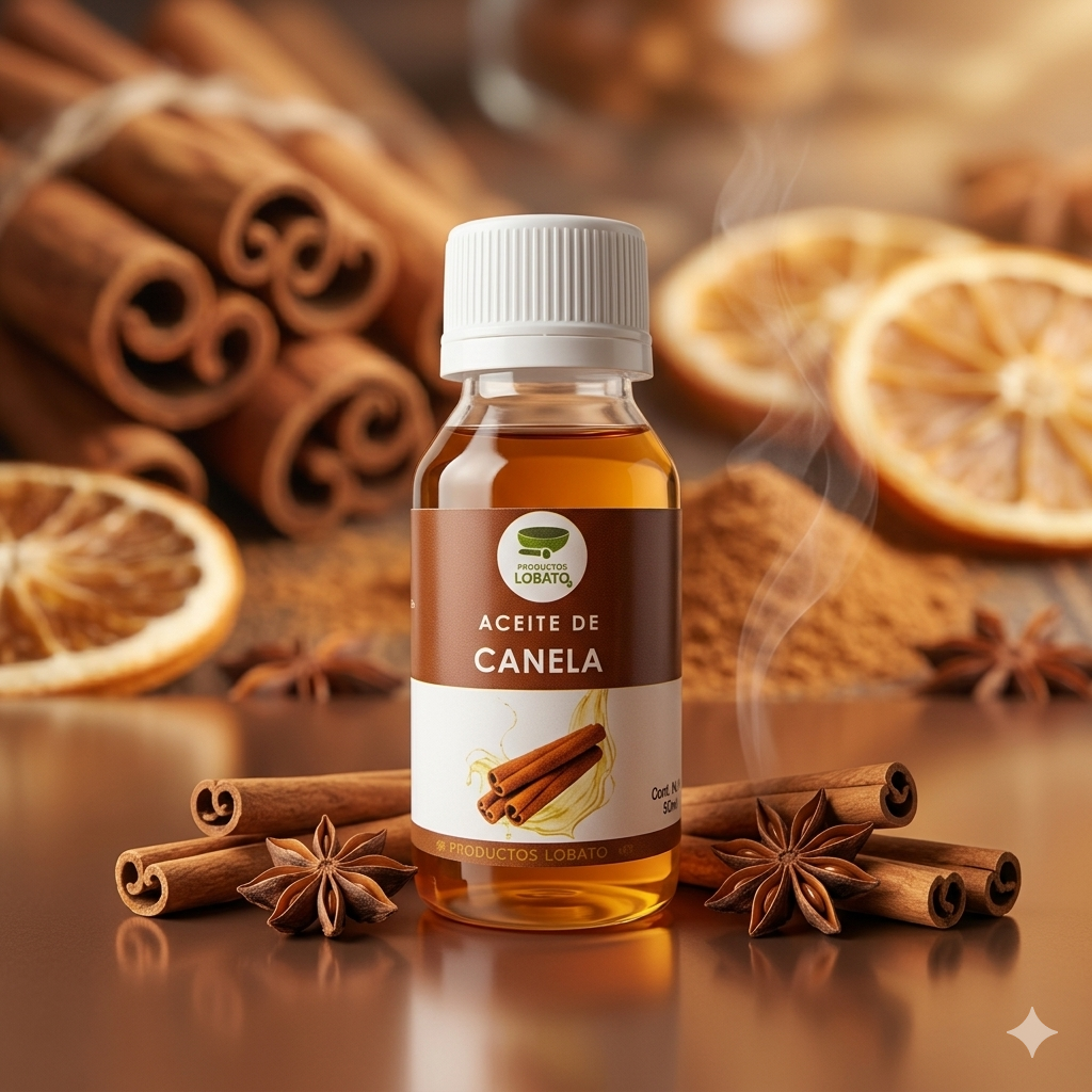Aceite De Canela 50mL Marca LOBATO Paquete Con 25 Piezas