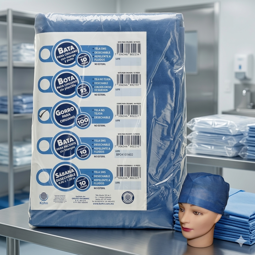 Gorro Para Cirujano Paquete Con 100 Piezas KOHN