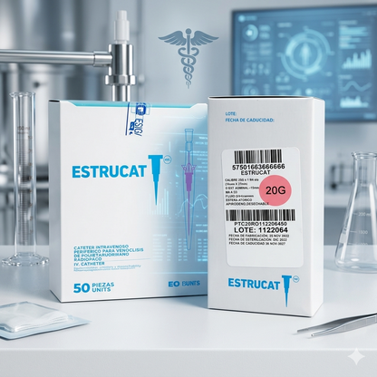 Catéter Punzocat #20 Rosa ESTRUCAT - C/50 Unidades